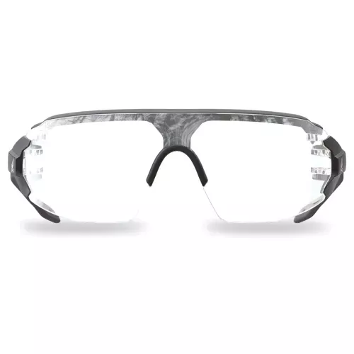 Edge Tactical Eyewear TAVEN - Black Frame with Gray TPR / Clear Vapor Shield Lens