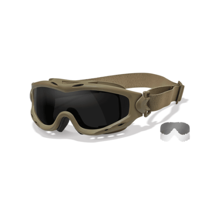 Wiley X SPEAR Smoke/Clear Lens - Tan Frame