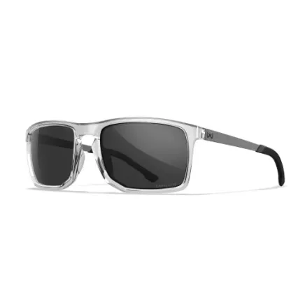Wiley X WX AXE Captivate Grey Lens / Gloss Crystal Clear Frame