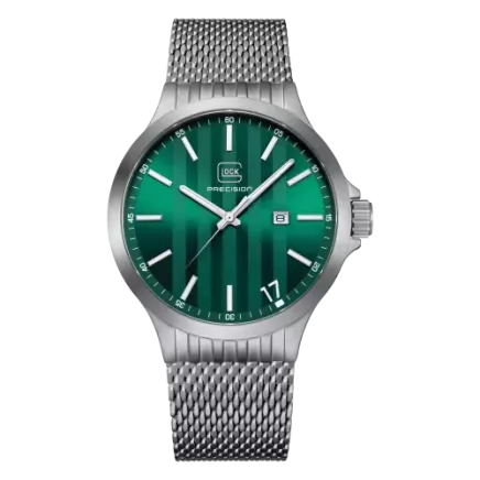 Glock Precision Silver Steel Case / Silver Mesh Strap Watch GW-12-3-24