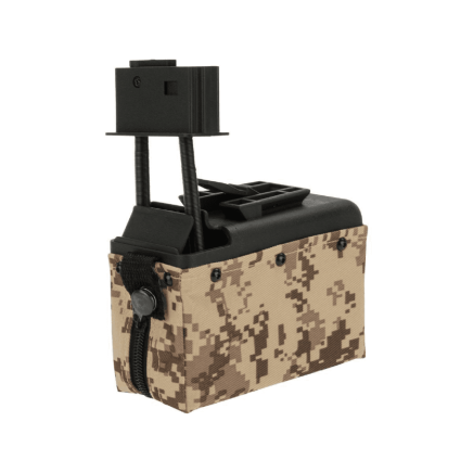Cybergun Box Magazine for A&K M249 1500rnds - Desert Digital