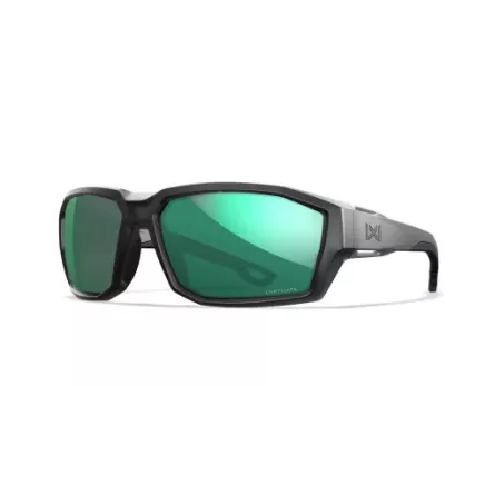 Wiley X ALPINE Captivate Polarised Green Mirror Lens / Matte Translucent Black Frame