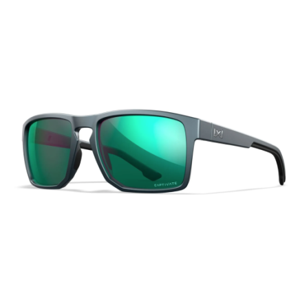 WX FOUNDER Captivate Polarised Green Mirror Lens / Matte Graphite Frame