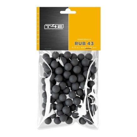 Umarex T4E PRACTICE Series RUB43 .43 Cal Rubber Ball Ammunition 100pce