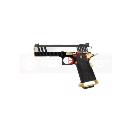 Armorer Works Custom Hi-Capa GBBP - Silver Slide / Gold Barrel / Full Auto