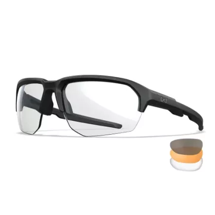 Wiley X WX JAKL Clear/Grey/Light Rust Lenses / Matte Black Frame Set