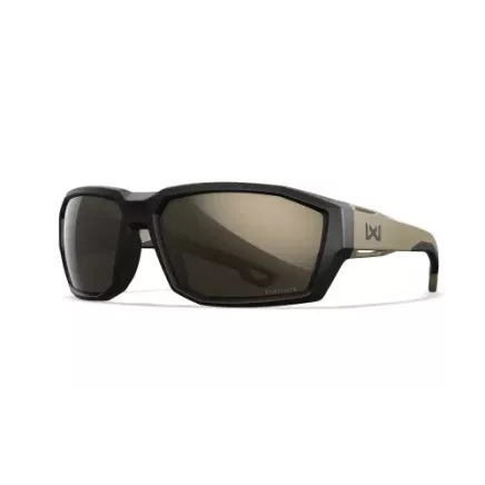 Wiley X ALPINE Captivate Polarised Tungsten Mirror Lens / Matte Black/Tan Frame
