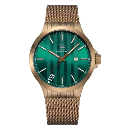 Glock Precision Coyote Steel Case / Black Mesh Strap Watch GW-12-2-24