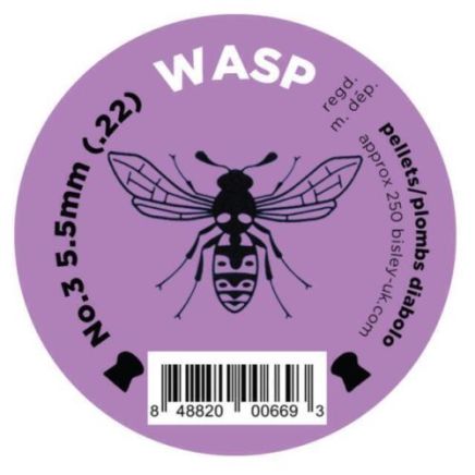 Wasp No3 Purple .22 (5.5mm) Airgun Pellets Tin of 250