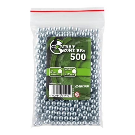 Umarex Combat Zone 0.30g Aluminium 6mm BB's - 500no