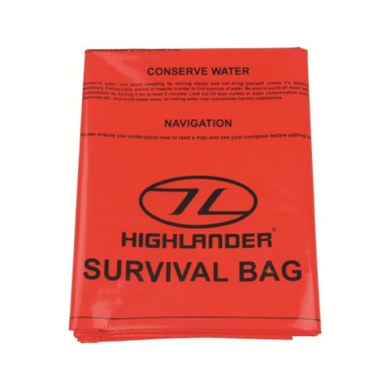 Highlander Outdoor Emergency Survival Bag Orange EZDistribution