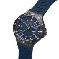 Glock Precision Black Steel Case / Blue Silicone Strap Watch GW-15-2-22