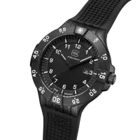 Glock Precision Tritium / Black Steel Case / Black Silicone Strap Watch GW-15-3-22
