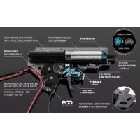 GATE EON Complete Gearbox with TITAN II Bluetooth Rear - Short Stroke / 330fps / 1.0J