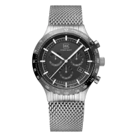 Glock Precision Limited Edition Silver Steel Case / Black Silicone Strap Watch GW-34-4-24