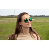 TREK Captivate Green Polarised Mirror Lens / Gloss Crystal Grey