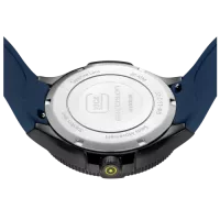 Glock Precision Black Steel Case / Blue Silicone Strap Watch GW-15-2-22