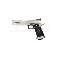 Armorer Works Custom Race Gun Hi-Capa GBBP - Dragon Silver Slide / Black Grips