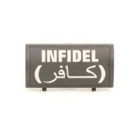 Custom Rail Panel Infidel with Arabic - Black