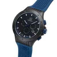 Glock Precision Limited Edition Black Steel Case / Blue Silicone Strap Watch GW-27-2-24