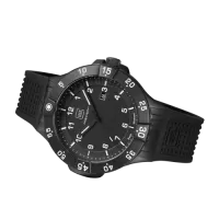 Glock Precision Tritium / Black Steel Case / Black Silicone Strap Watch GW-15-3-22