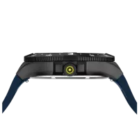 Glock Precision Black Steel Case / Blue Silicone Strap Watch GW-15-2-22