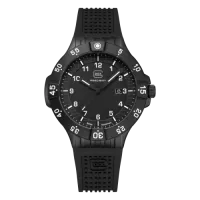 Glock Precision Tritium / Black Steel Case / Black Silicone Strap Watch GW-15-3-22