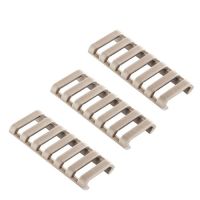 Ergo 7 Slot Rail Ladder Low Profile Rail Covers (3 Pack) - Dark Earth