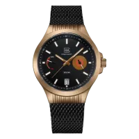 Glock Precision Coyote Steel Case / Black Mesh Strap Watch GW-19-3-22