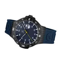 Glock Precision Black Steel Case / Blue Silicone Strap Watch GW-15-2-22