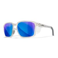 Wiley X WX ALFA Captivate Polarised Blue Mirror Lens / Gloss Clear Crystal Frame