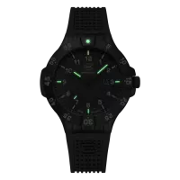 Glock Precision Tritium / Black Steel Case / Black Silicone Strap Watch GW-15-3-22