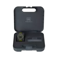 Glock Precision Tritium / Black Steel Case / Green Silicone Strap Watch GW-15-4-22