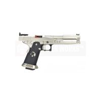 Armorer Works Custom Race Gun Hi-Capa GBBP - Dragon Silver Slide / Black Grips