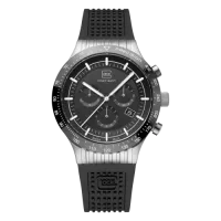 Glock Precision Limited Edition Silver Steel Case / Black Silicone Strap Watch GW-34-4-24