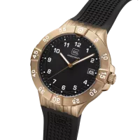 Glock Precision Coyote Steel Case / Black Silicone Strap Watch GW-15-7-22